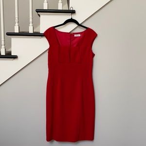 Calvin Klein Red Sheath Dress